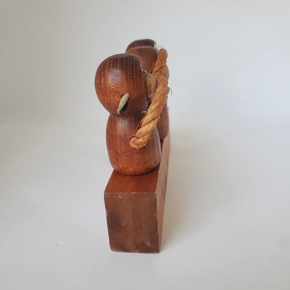 Vintage Wooden Monkeys Bar Tool Set Hear No Evil • See No Evil • Speak No Evil - Picture 3 of 11